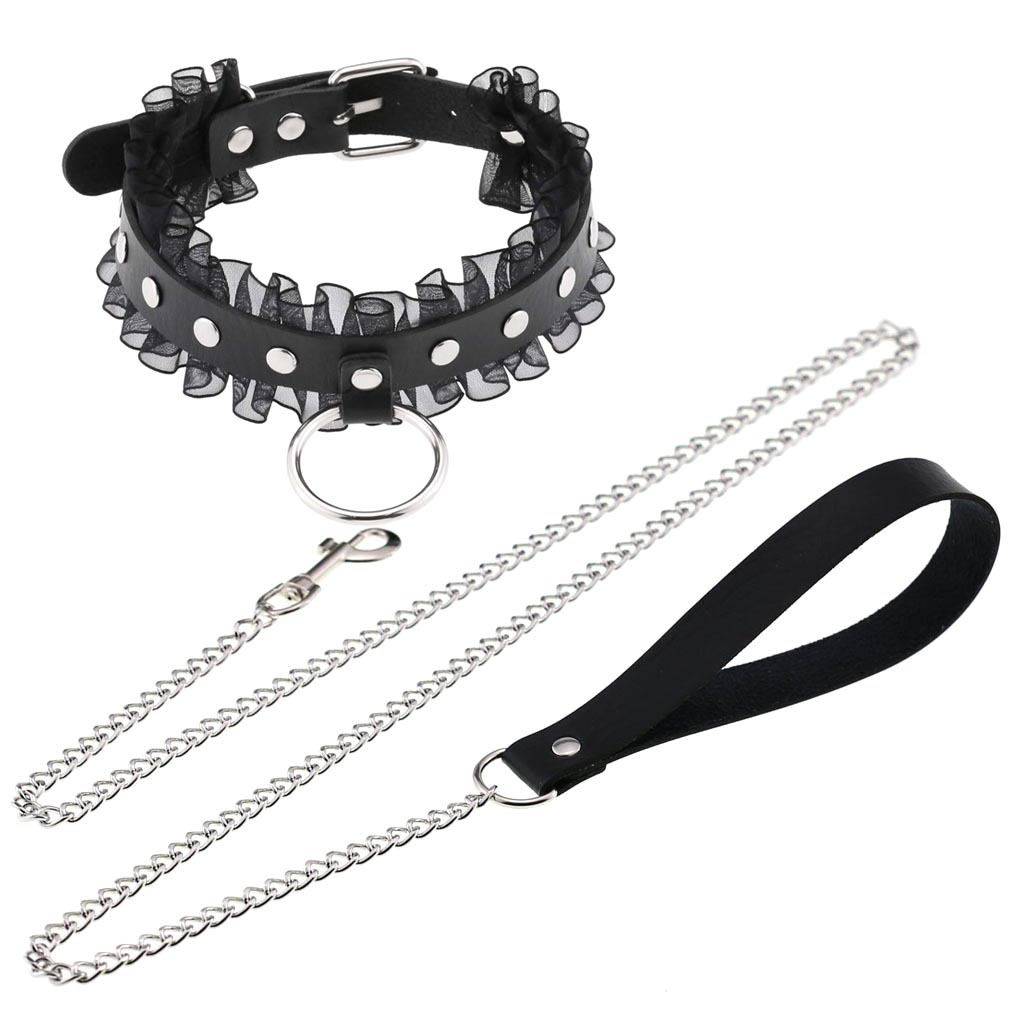Goth Punk Spike Choker - Sexy Lace Spiked Choker Punk Collar
