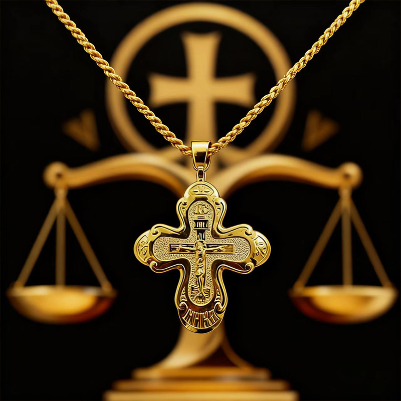 Cross Pendant Necklace Gold - New 2026 Orthodox Pectoral Cross Orthodox