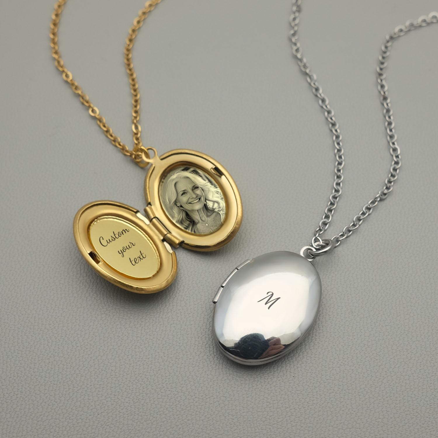 Custom Name Necklace Stainless Steel - Personalized Locket Necklace Custom Photo Necklace
