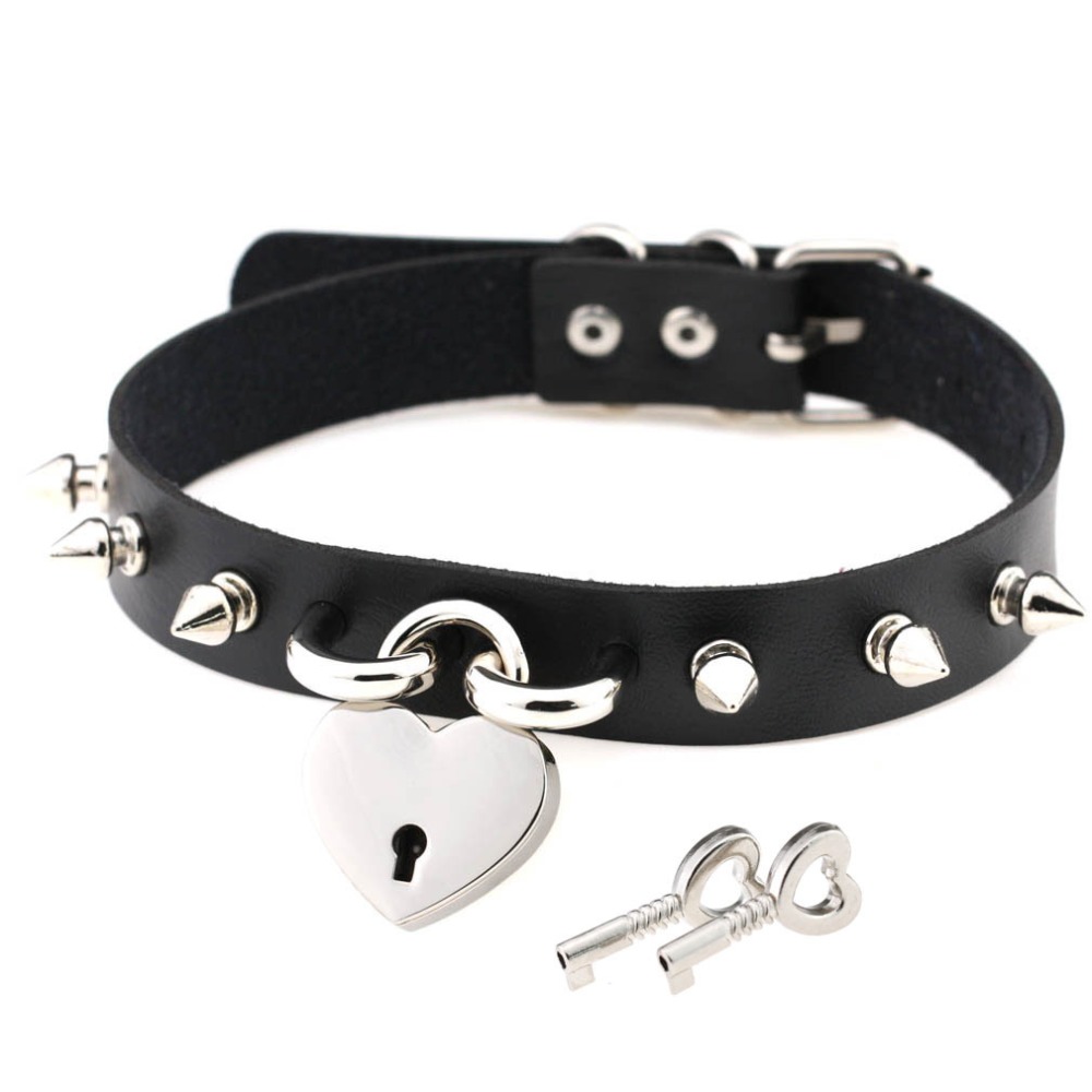 Goth Punk Spike Choker - Punk Spike Choker Necklaces for Women