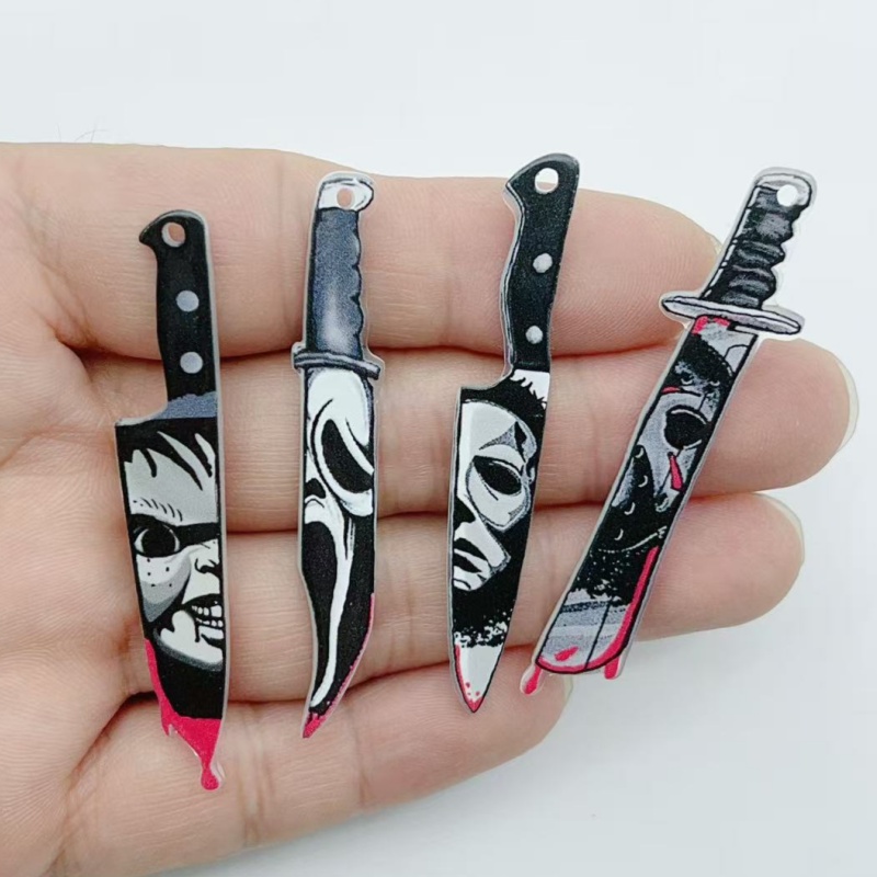 Earrings - 10 pieces of acrylic jewelry Halloween