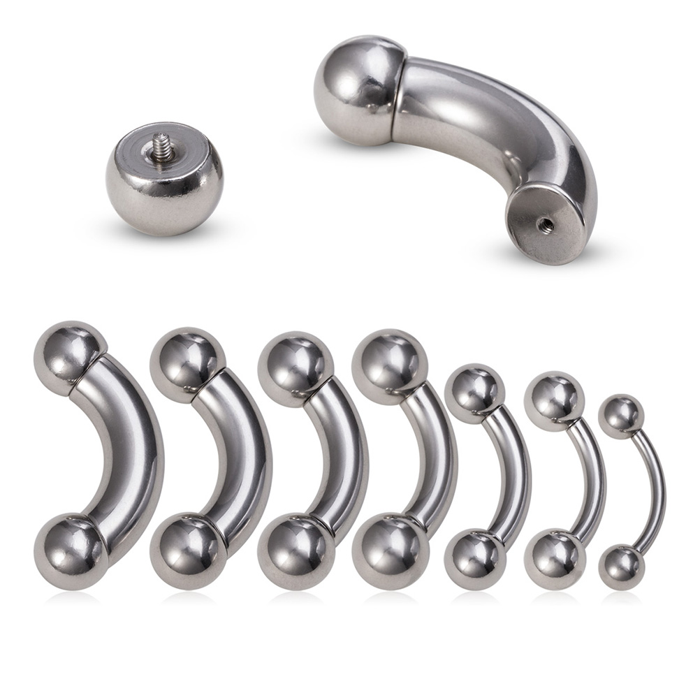 Body Jewelry - 1pc Big Size Genital Curved Barbell