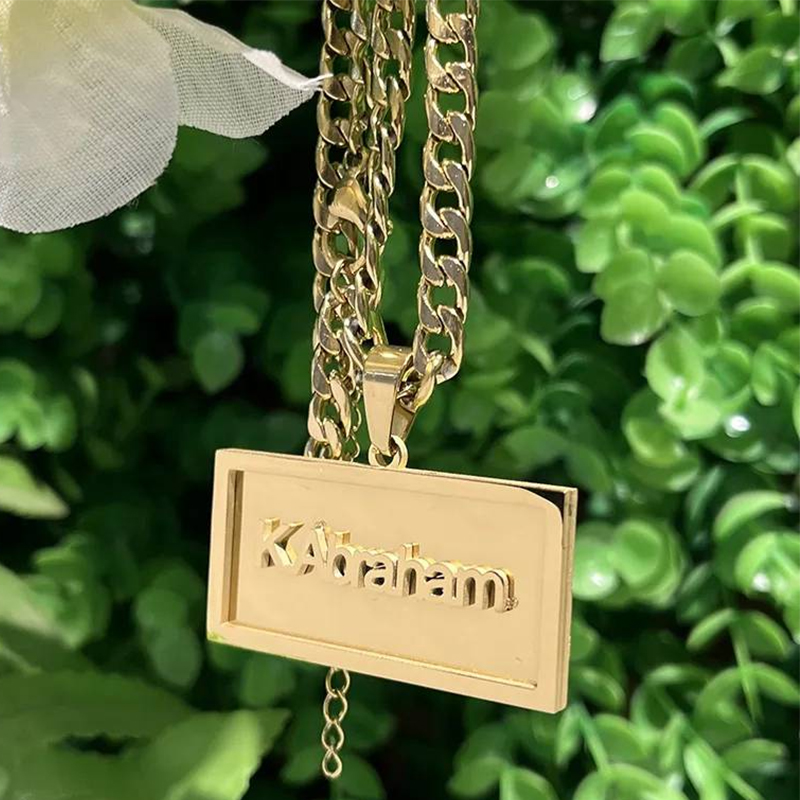 Custom Name Necklace Stainless Steel - Custom Name Hip Hop Necklace for