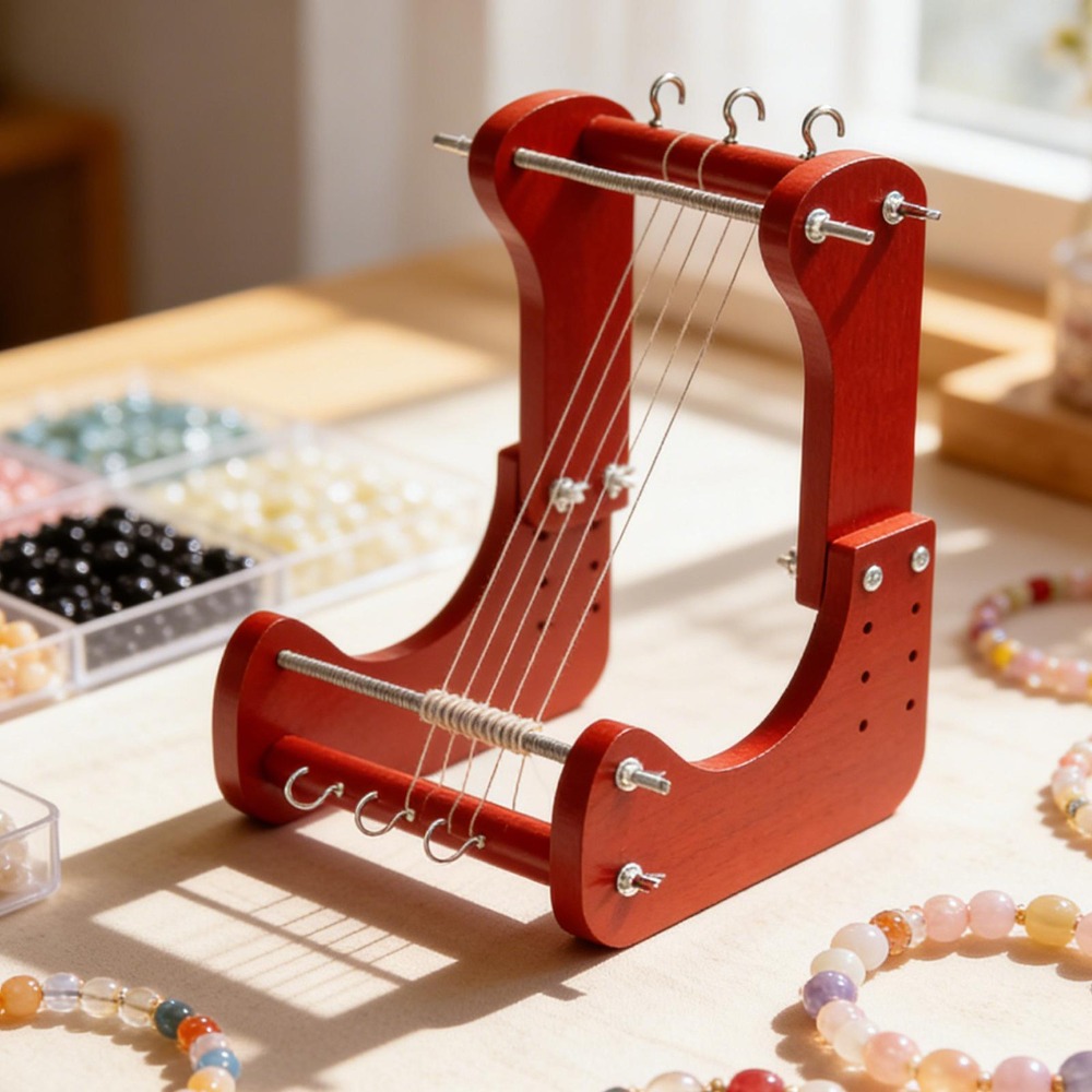 Necklaces - Wooden Beading Loom Kit Adjustable Length,