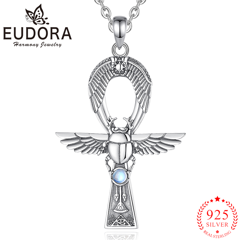 925 Sterling Silver Chain Necklace Men - Eudora 925 Sterling Silver Ancient Egyptian