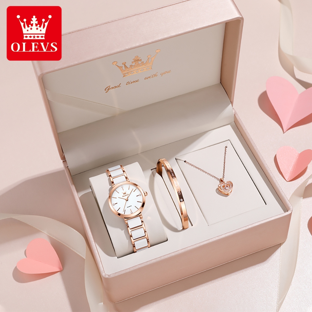 Watch Accessories - OLEVS Women Watch 5877 Luxury Elegant