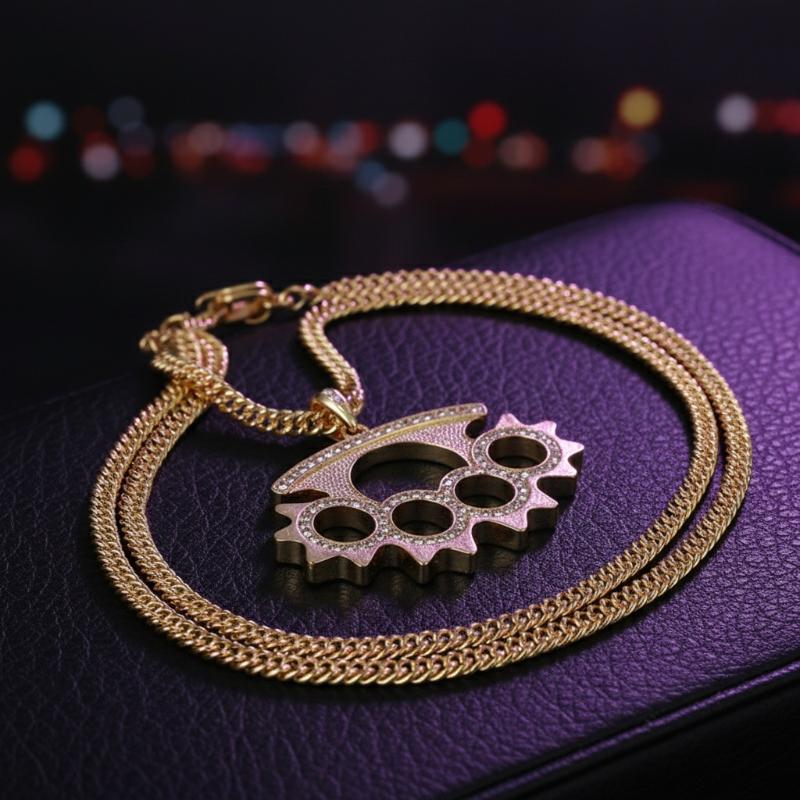 Layered Pendant Necklace Aesthetic - Y2K Punk Stainless Steel Pendant Necklace