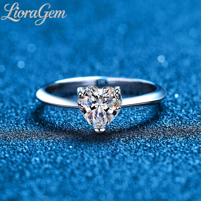 Moissanite Engagement Ring 1 Carat - LioraGem 1-Carat Fancy-Shaped Moissanite Ring for