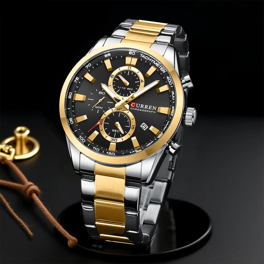 Watch Accessories - CURREN Casual Quartz Chrono Sport Watches