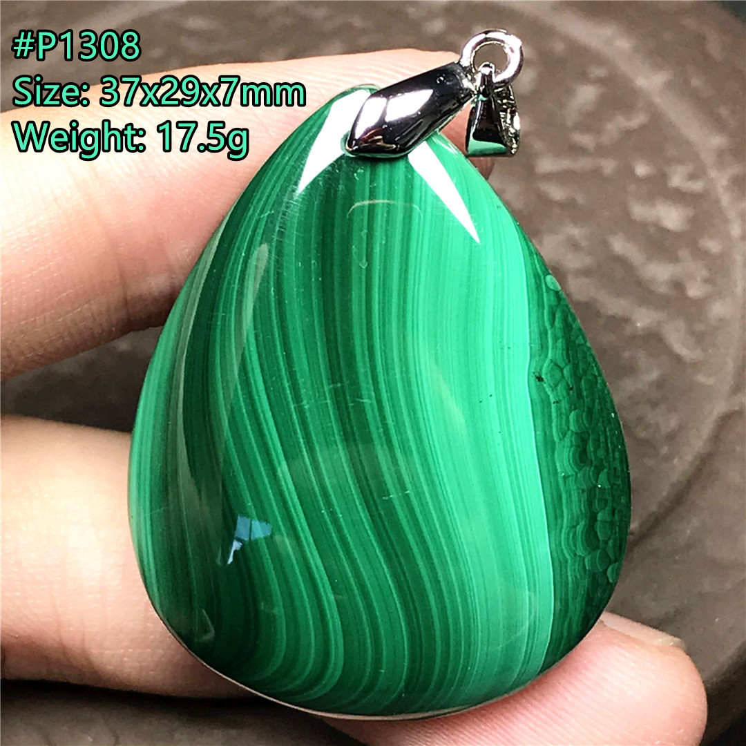 Crystal Pendant Necklace Natural Stone - Natural Green Malachite Chrysocolla Necklace Pendant