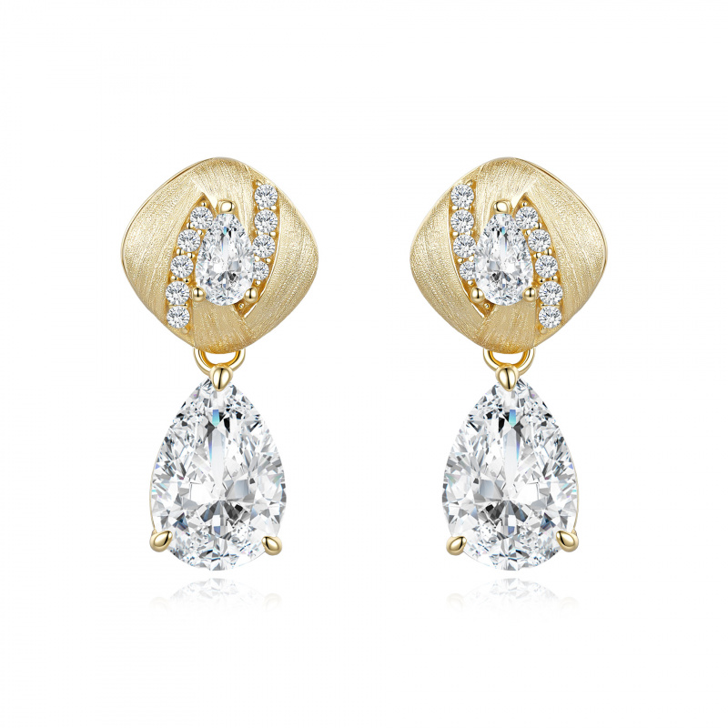 Earrings - Lab-Grown Diamond Moissanite S925 Silver Plated