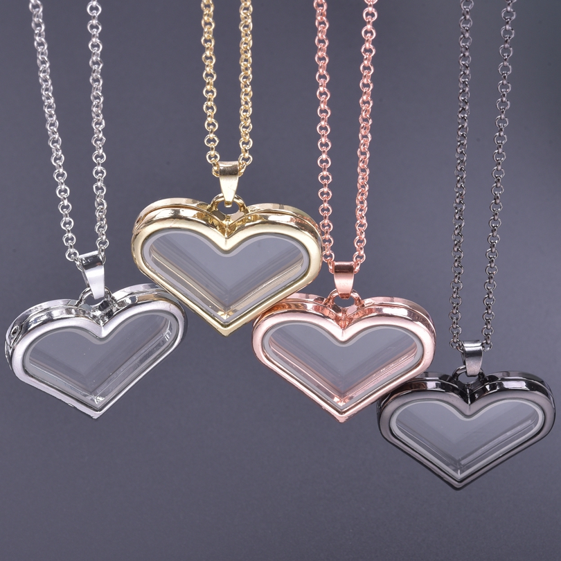 Heart Locket Necklace Photo - 1Pc Y2K Girl Sweet Love Heart