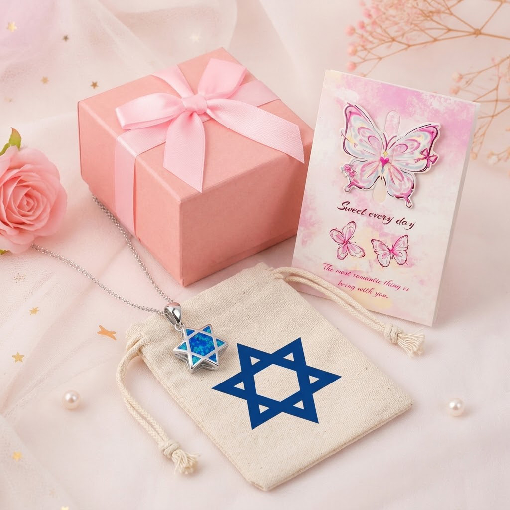 Necklaces - Star of David Opal Pendant Necklace