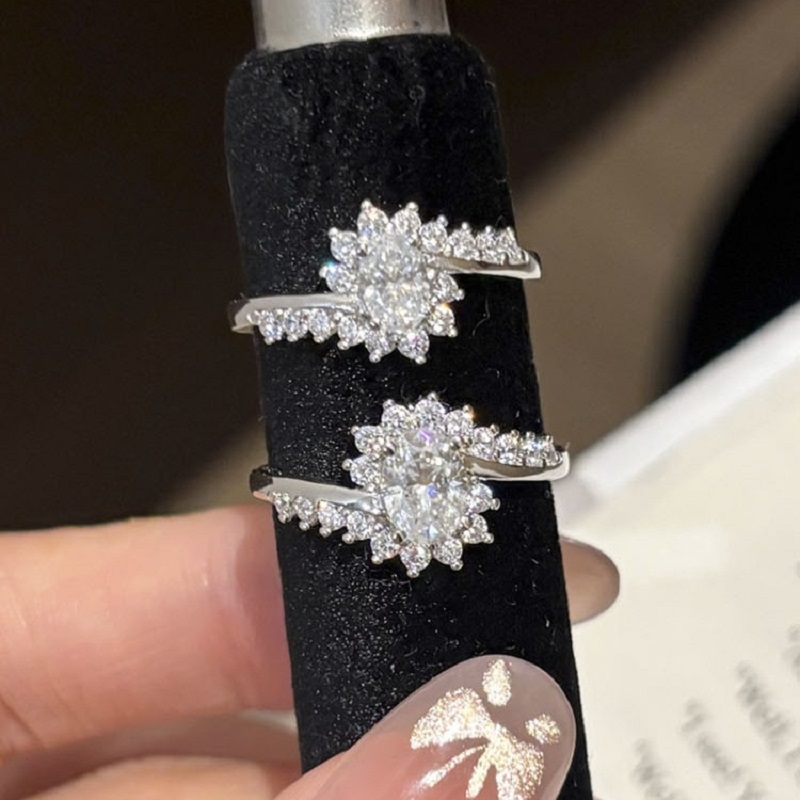Moissanite Engagement Ring 1 Carat - Apaison Luxury 0.5ct&1 Carat Moissanite Women