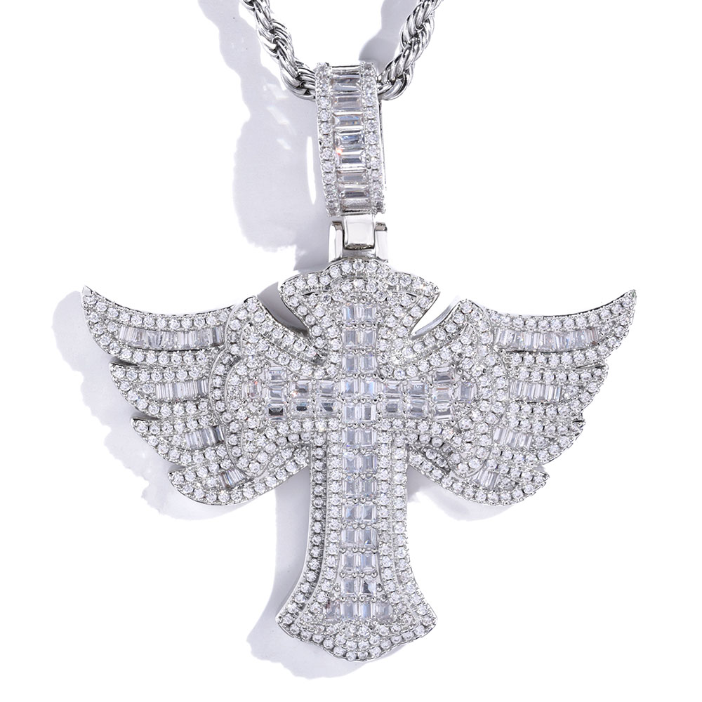 Cross Pendant Necklace Gold - Hip Hop Full Diamond 18k gold