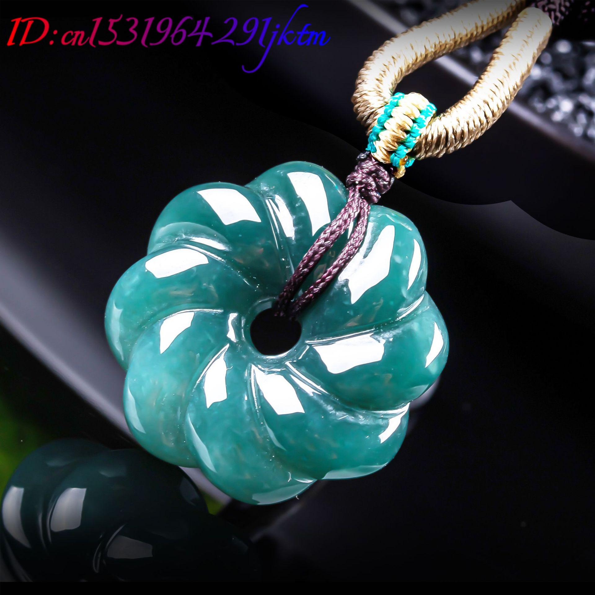 Natural Burmese Jadeite Flower - Necklaces recension och pris