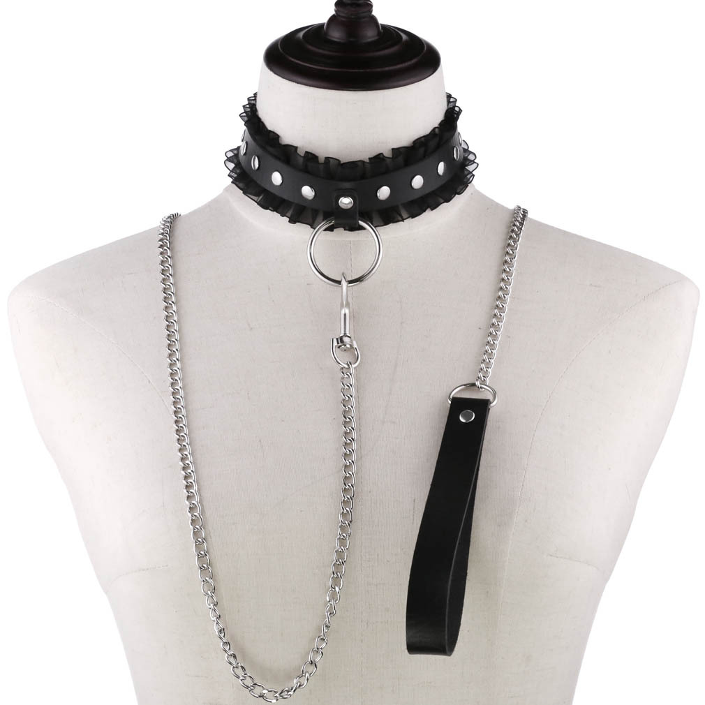 Sexy Lace Spiked Choker Punk C - Goth Punk Spike Choker recension och pris