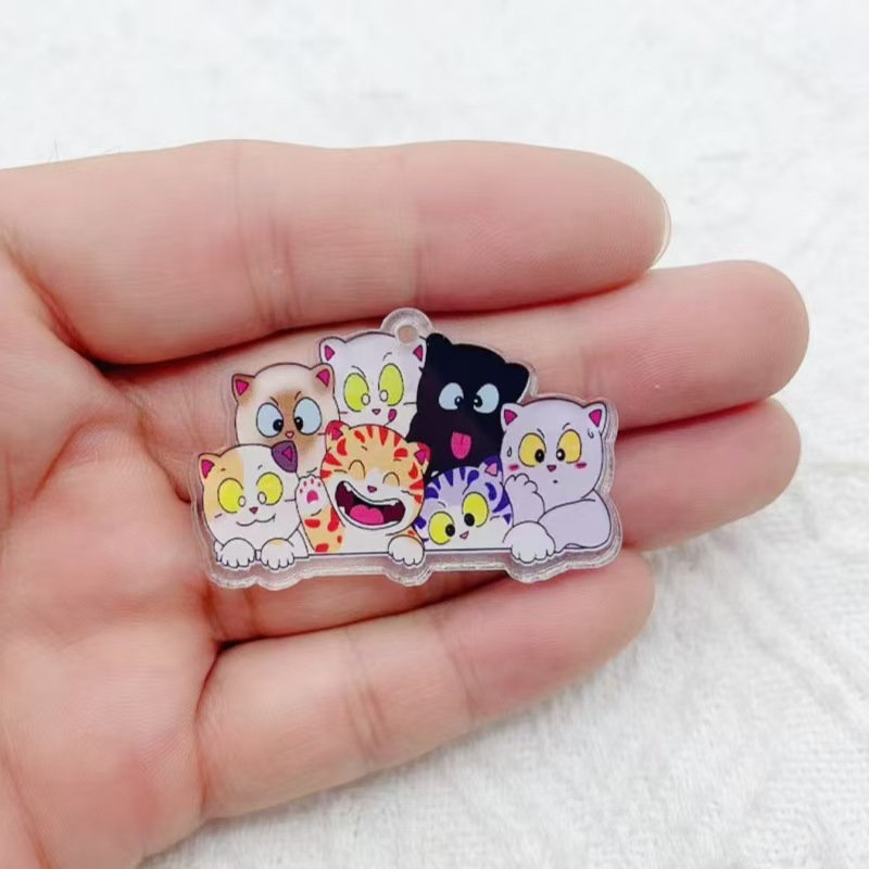 10pcs Cartoon Acrylic Kitten J - Earrings recension och pris