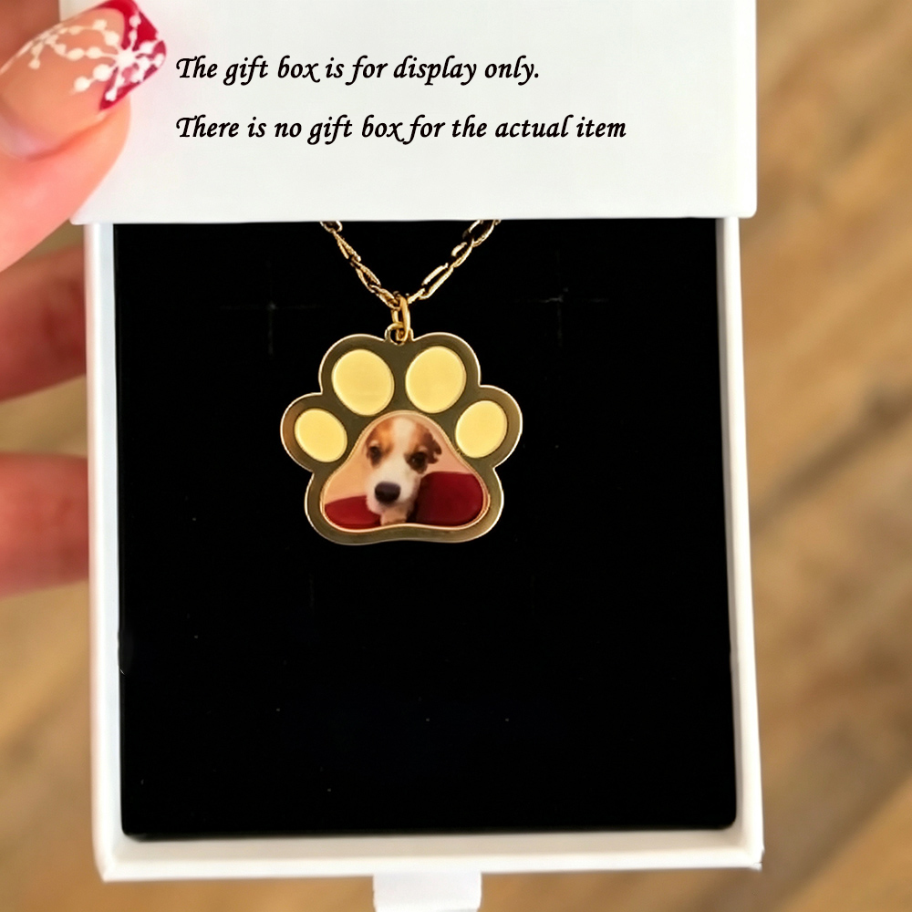 Personalized Pet Paw Colors Pr - Custom Name Necklace Stainless Steel recension och pris