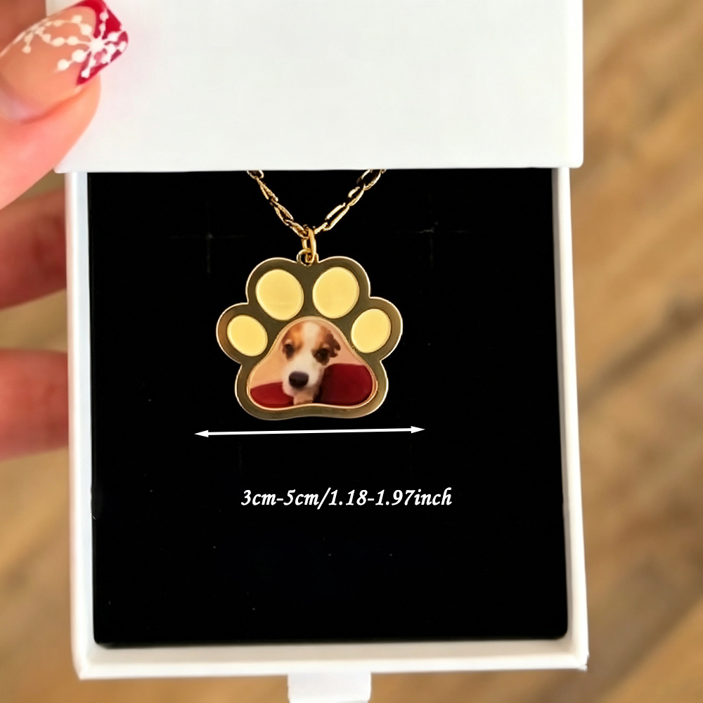 Personalized Pet Paw Colors Pr - Custom Name Necklace Stainless Steel recension och pris