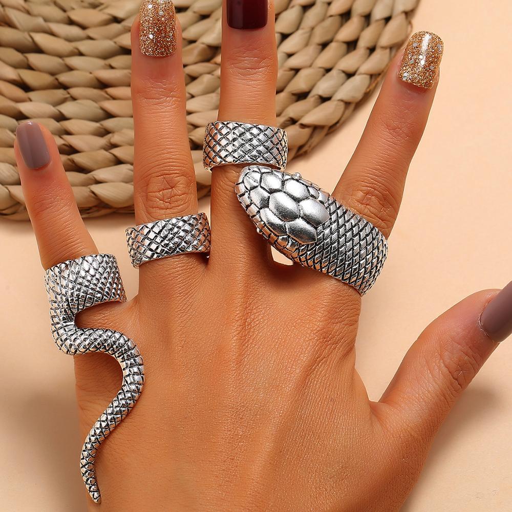 KMVEXO 4Pcs/Set Gothic Steampu - Vintage Punk Knuckle Rings Set recension och pris