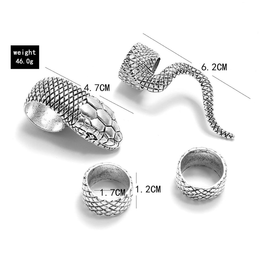 KMVEXO 4Pcs/Set Gothic Steampu - Vintage Punk Knuckle Rings Set recension och pris
