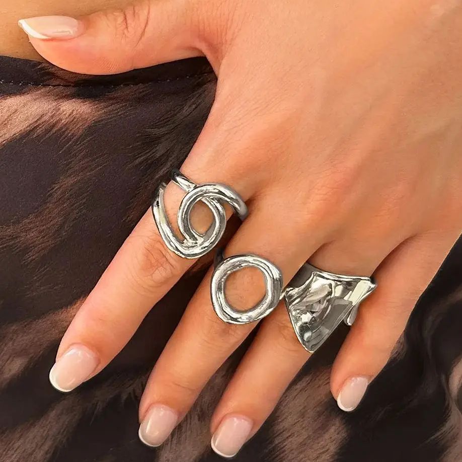 DIEZI 3pcs/set New Punk Fashio - Vintage Punk Knuckle Rings Set recension och pris