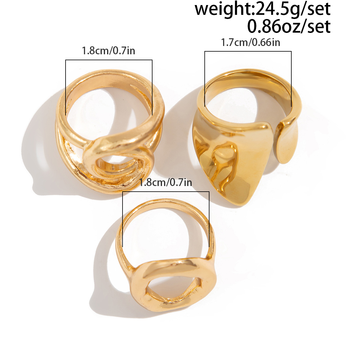 DIEZI 3pcs/set New Punk Fashio - Vintage Punk Knuckle Rings Set recension och pris