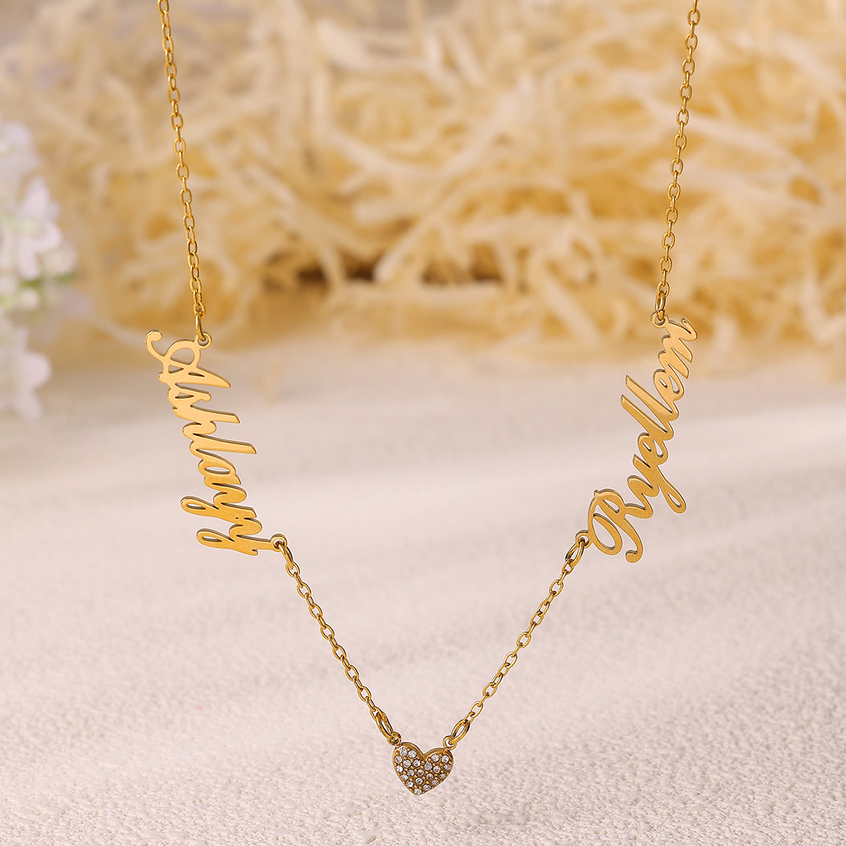 Custom Two Name Necklace For W - Custom Name Necklace Stainless Steel recension och pris