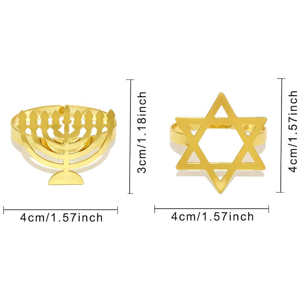 6Pcs Hanukkah Menorah Napkin R - Rings recension och pris