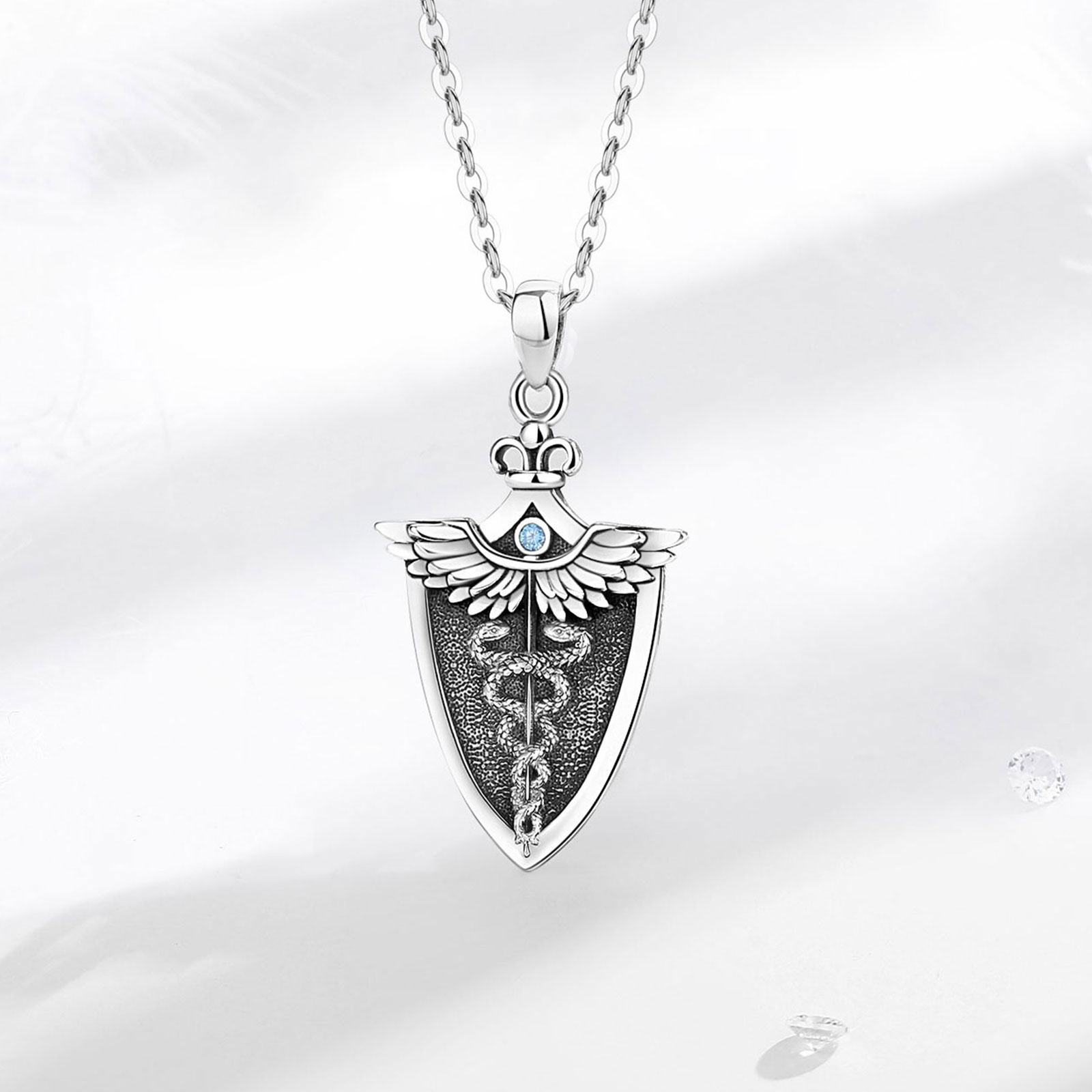 Eudora Original 925 Sterling S - 925 Sterling Silver Chain Necklace Men recension och pris