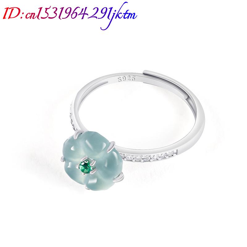 Blue Burmese Jadeite Flower Ri - Rings recension och pris