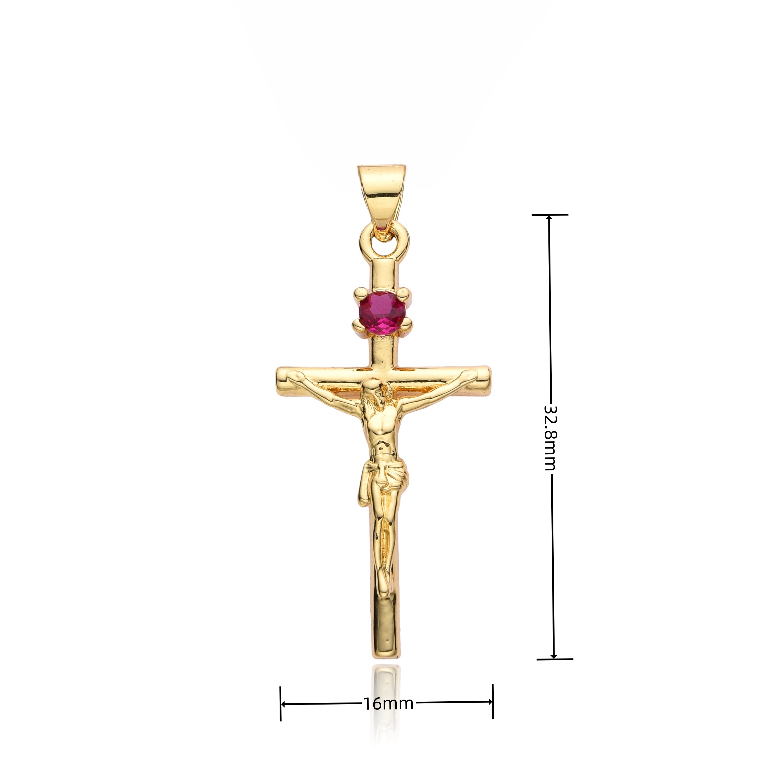 Fashion Micro-inlaid Zircon Cr - Cross Pendant Necklace Gold recension och pris