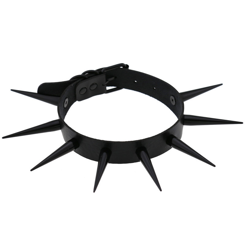 Red Long Spike Choker Punk Col - Goth Punk Spike Choker recension och pris