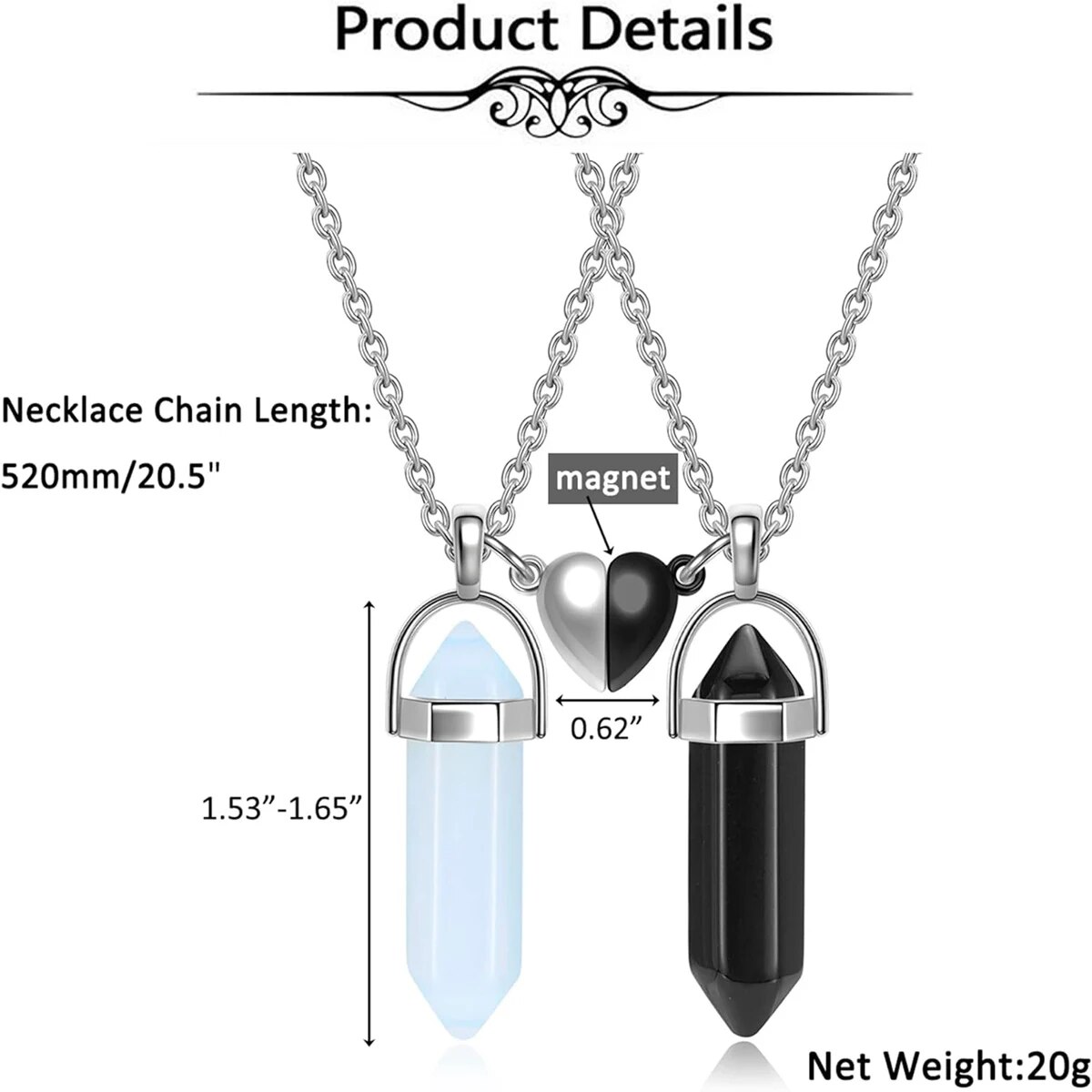 Crystal Friendship Matching Co - Magnetic Couple Matching Necklaces recension och pris