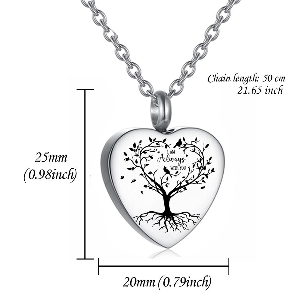 3 Styles Stainless Steel Urn N - Heart Locket Necklace Photo recension och pris