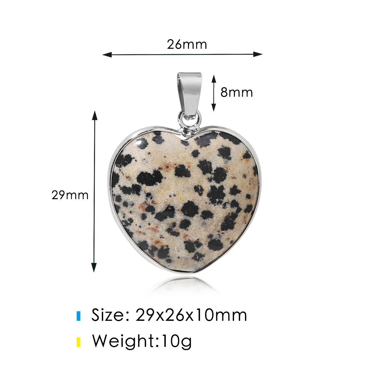 1pc 25mm Heart Shaped Gold Col - Crystal Pendant Necklace Natural Stone recension och pris