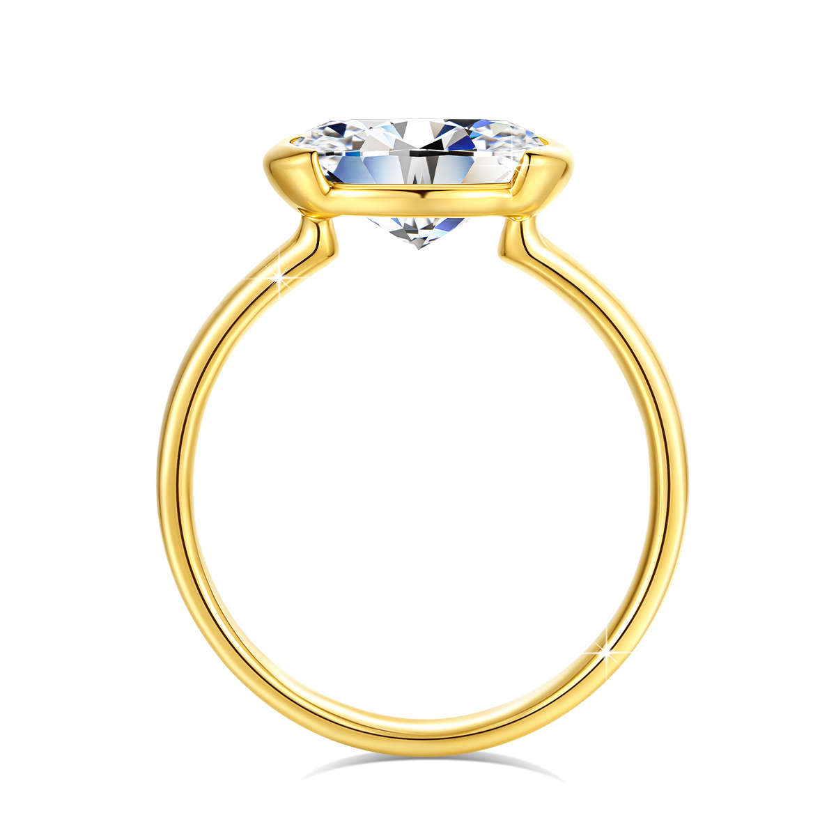 14K Gold Certified Oval Cut Mo - Moissanite Engagement Ring 1 Carat recension och pris