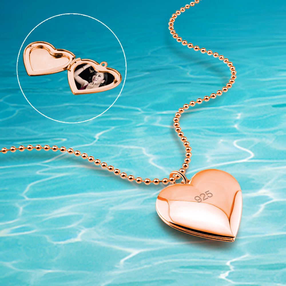 Eternal Love Heart Choker 925  - Heart Locket Necklace Photo recension och pris