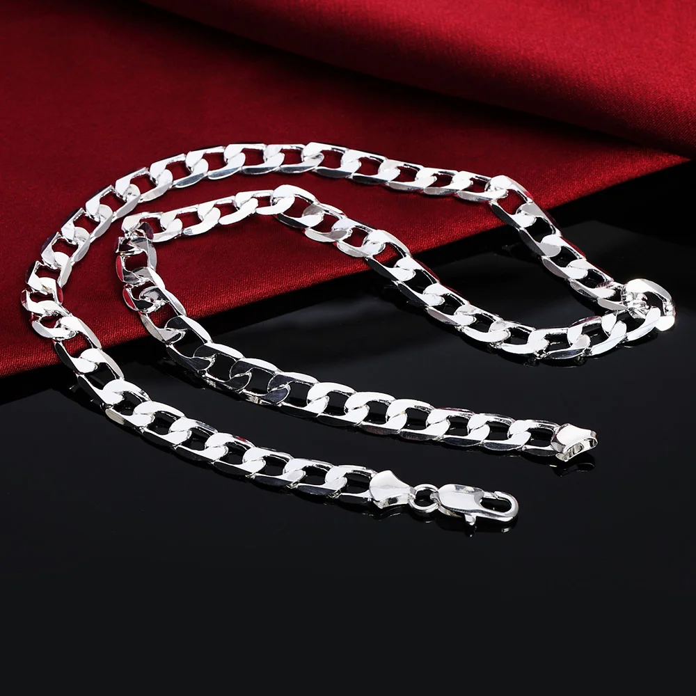 Whosale 925 Sterling Silver 6M - 925 Sterling Silver Chain Necklace Men recension och pris