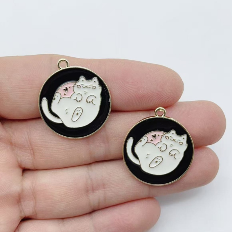 10Pcs Cartoon Cat Paw Heart Sh - Earrings recension och pris