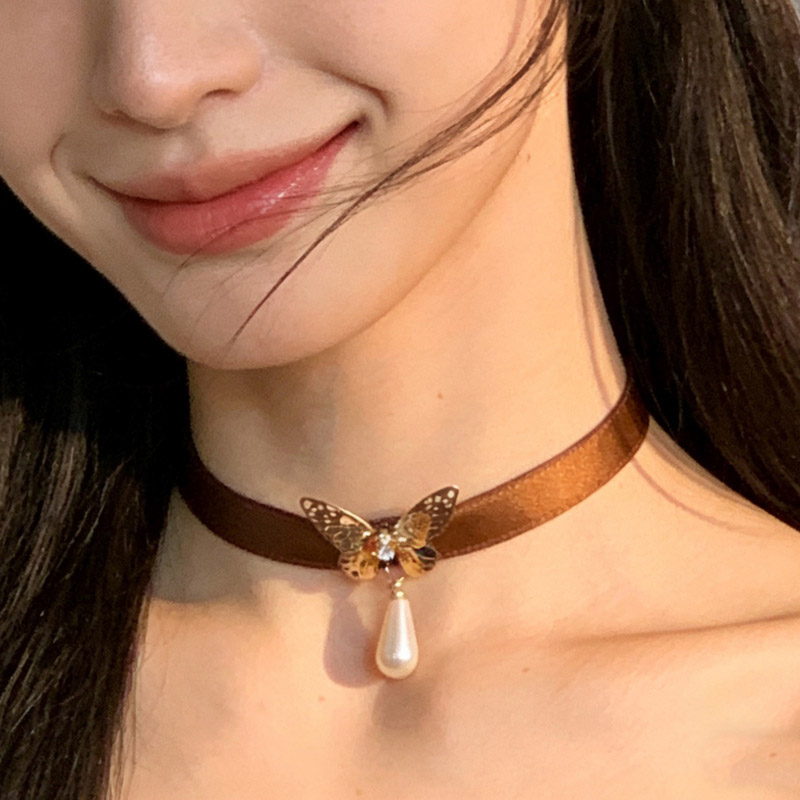 Vintage Style Flower Choker Ne - Pearl Choker Necklace Vintage recension och pris