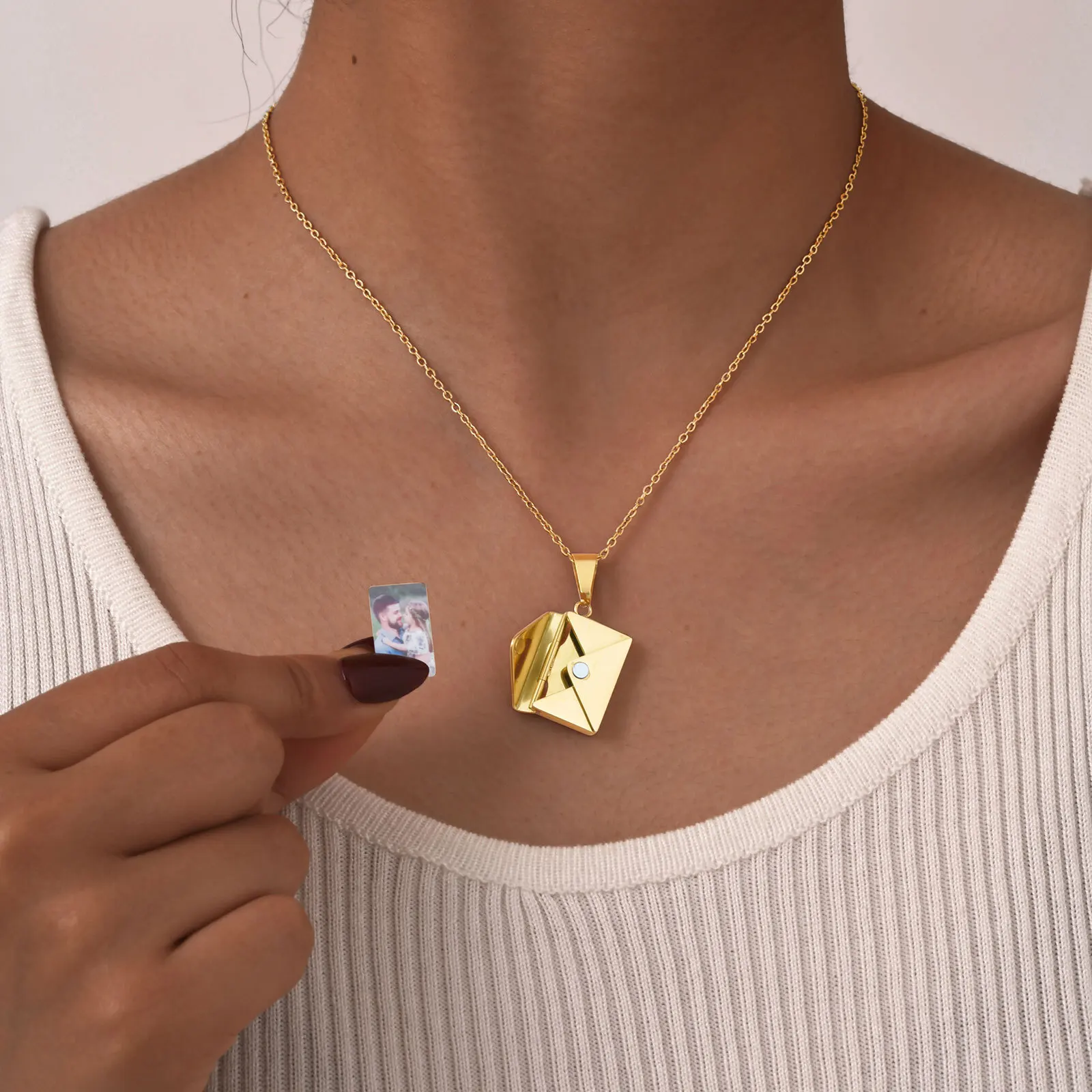 Personalized Photo Locket Neck - Custom Name Necklace Stainless Steel recension och pris