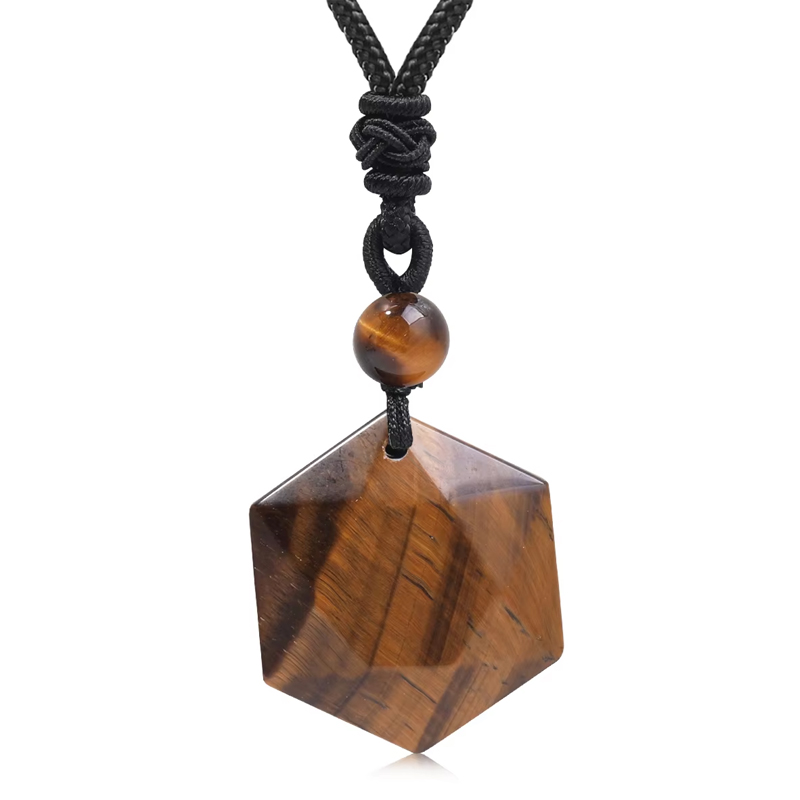 New Fashion Tiger's Eye Star P - Crystal Pendant Necklace Natural Stone recension och pris