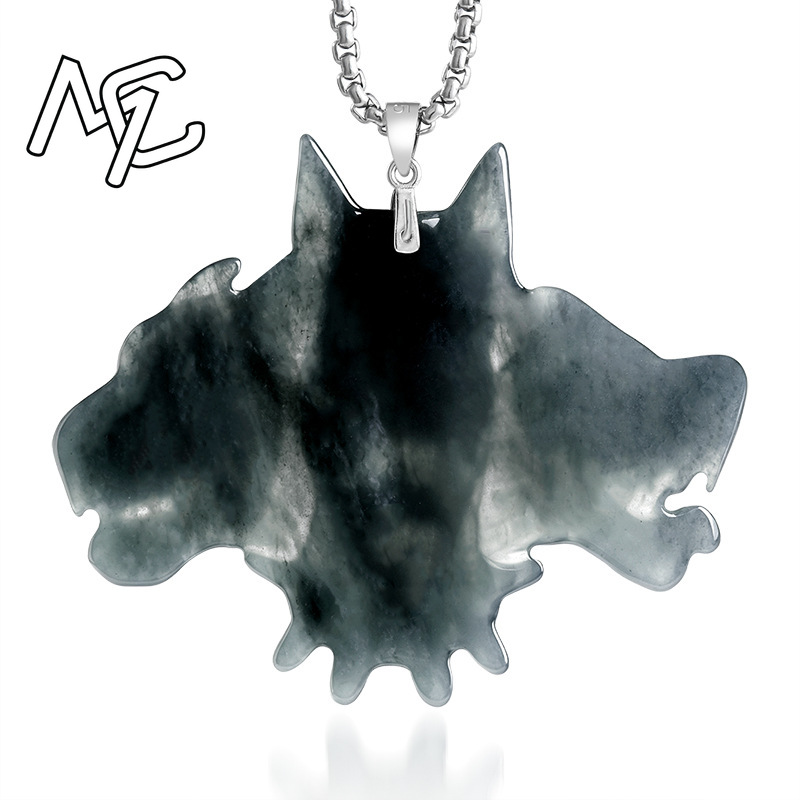 S925 Silver Natural Jade Cerbe - Necklaces recension och pris