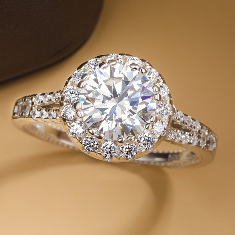 Real 2ct Moissanite Rings 925  - Moissanite Engagement Ring 1 Carat recension och pris