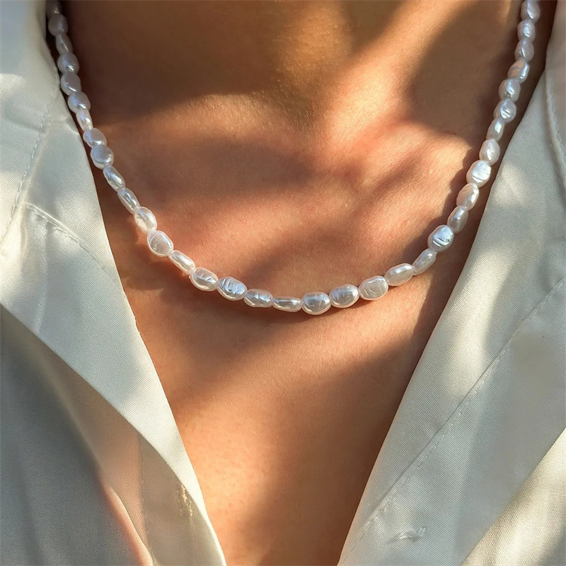 Fashion Simple Imitation Pearl - Pearl Choker Necklace Vintage recension och pris