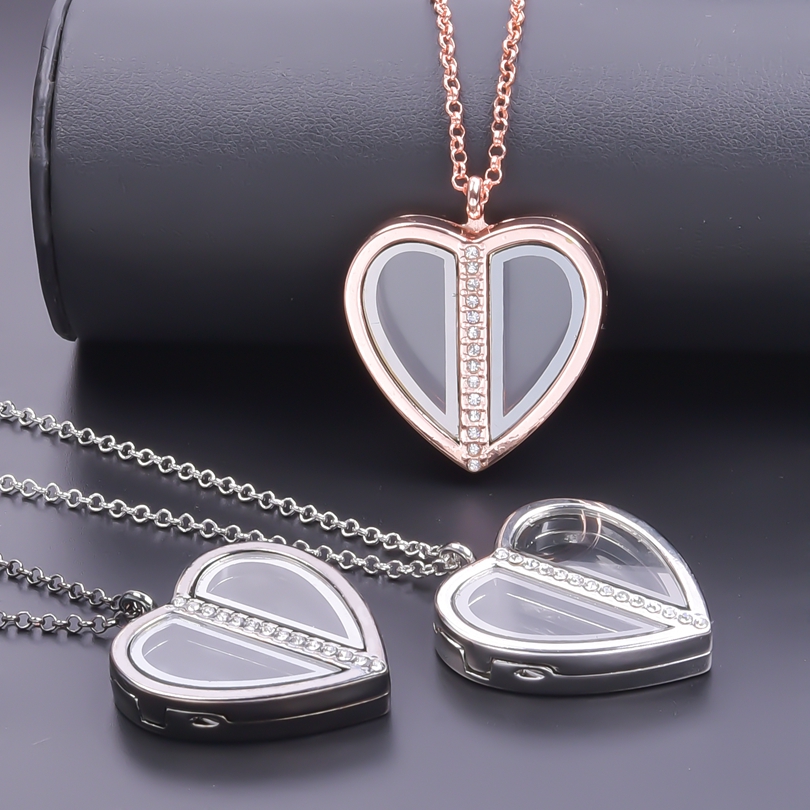 Magnet Heart Locket Necklace F - Heart Locket Necklace Photo recension och pris