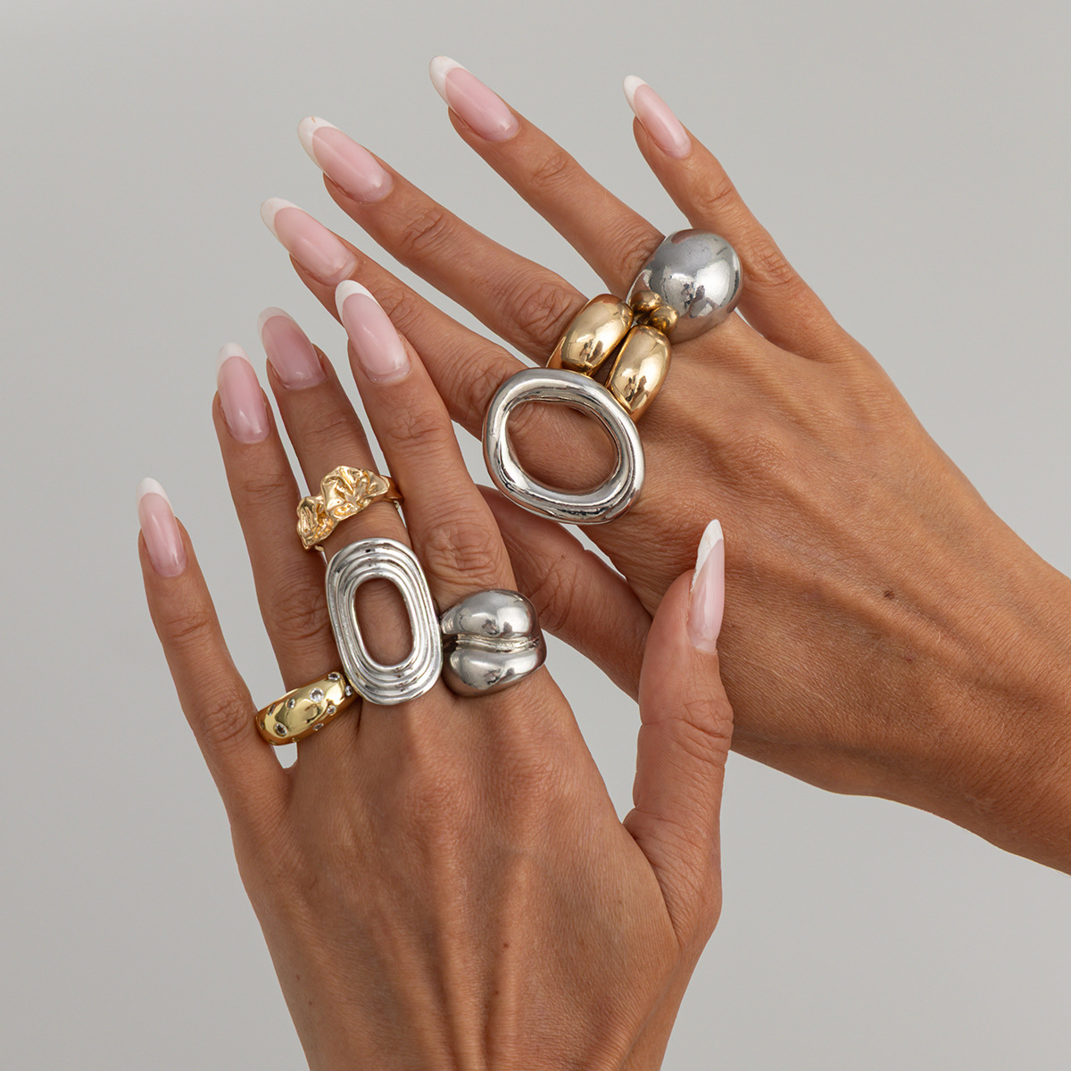 8Pcs/Set Vintage Punk Gold Sil - Vintage Punk Knuckle Rings Set recension och pris