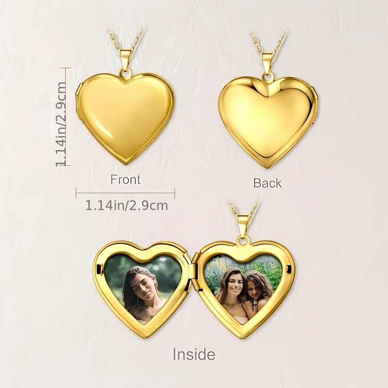 Custom Photo Heart Vintage Loc - Heart Locket Necklace Photo recension och pris